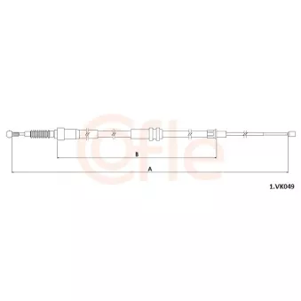 COFLE 92.1.VK049 - Tirette à câble, frein de stationnement
