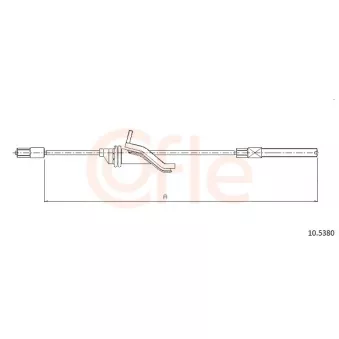 Tirette à câble, frein de stationnement COFLE 92.10.5380 pour FORD FOCUS 2.0 TDCi - 136cv