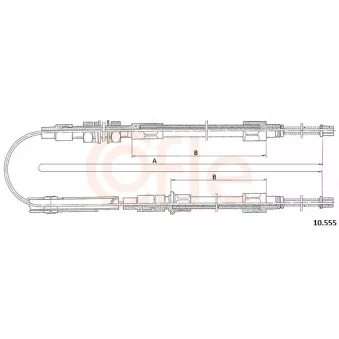 COFLE 92.10.555 - Tirette à câble, frein de stationnement