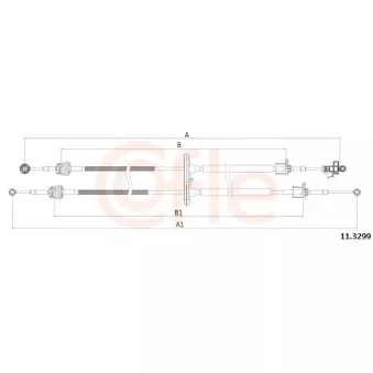 Tirette à câble, commande d'embrayage COFLE 92.11.3299 pour PEUGEOT BOXER 2.2 HDI 120 - 120cv