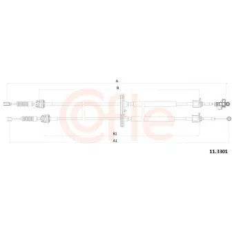 Tirette à câble, boîte de vitesse manuelle COFLE 92.11.3301 pour CITROEN JUMPER 3.0 HDI 180 - 177cv