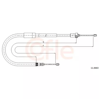 Tirette à câble, frein de stationnement COFLE OEM 8200673249