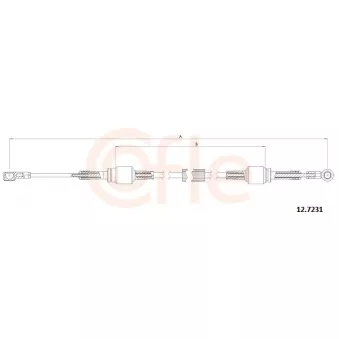 Tirette à câble, boîte de vitesse manuelle COFLE 92.12.7231 pour FIAT STILO 1.9 D Multijet - 120cv