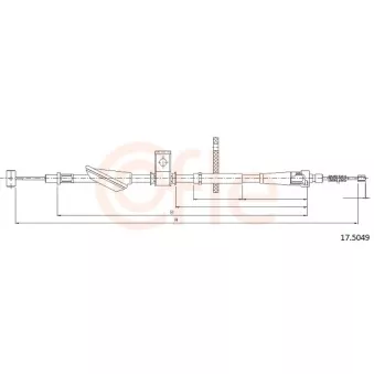 Tirette à câble, frein de stationnement COFLE 92.17.5049 pour SUZUKI IGNIS 1.3 - 83cv