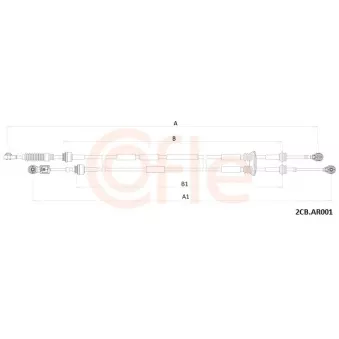 Tirette à câble, boîte de vitesse manuelle COFLE 92.2CB.AR001 pour BMW Série 6 1.6 16V TS - 120cv