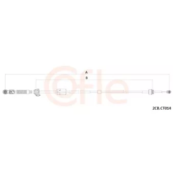 Tirette à câble, boîte de vitesse manuelle COFLE 92.2CB.CT014 pour MERCEDES-BENZ SPRINTER 2.0 16V - 136cv