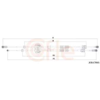 COFLE 92.2CB.CT015 - Tirette à câble, boîte de vitesse manuelle