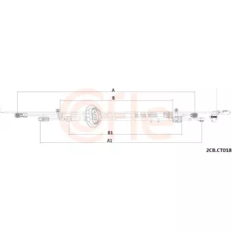 COFLE 92.2CB.CT018 - Tirette à câble, boîte de vitesse manuelle