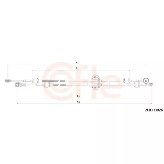 Tirette à câble, boîte de vitesse manuelle COFLE 92.2CB.FD026 pour FORD KUGA 1.5 EcoBoost E85 - 150cv