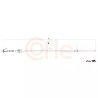 Tirette à câble, boîte de vitesse manuelle COFLE 92.2CB.FI049 pour FIAT PUNTO 1.3 D Multijet - 80cv