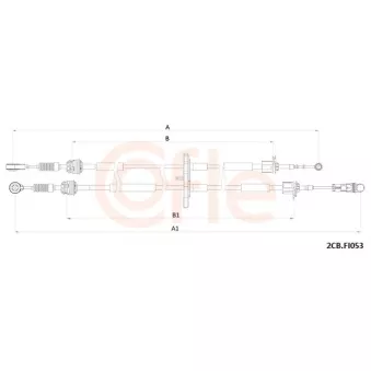 Tirette à câble, boîte de vitesse manuelle COFLE 92.2CB.FI053 pour FIAT STILO 0.9 Twinair - 86cv