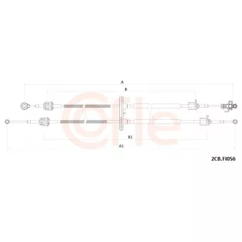 COFLE 92.2CB.FI056 - Tirette à câble, boîte de vitesse manuelle