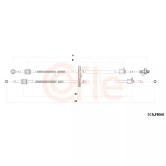 COFLE 92.2CB.FI060 - Tirette à câble, boîte de vitesse manuelle