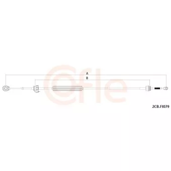 COFLE 92.2CB.FI079 - Tirette à câble, boîte de vitesse manuelle