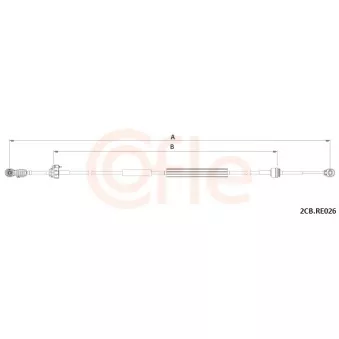 COFLE 92.2CB.RE026 - Tirette à câble, boîte de vitesse manuelle