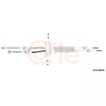 Tirette à câble, boîte de vitesse manuelle COFLE 92.2CB.VK026 pour CHRYSLER GRAND VOYAGER 2.0 TDI - 114cv