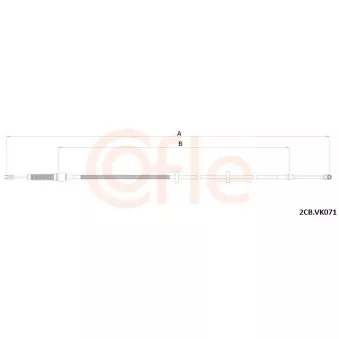 COFLE 92.2CB.VK071 - Tirette à câble, boîte de vitesse manuelle