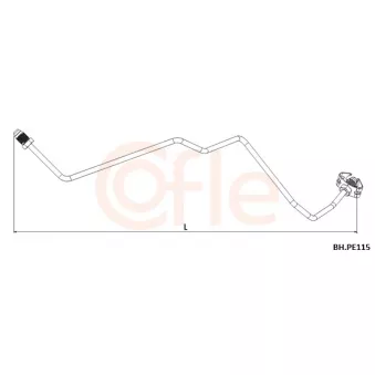 COFLE 92.BH.PE115 - Flexible de frein arrière droit