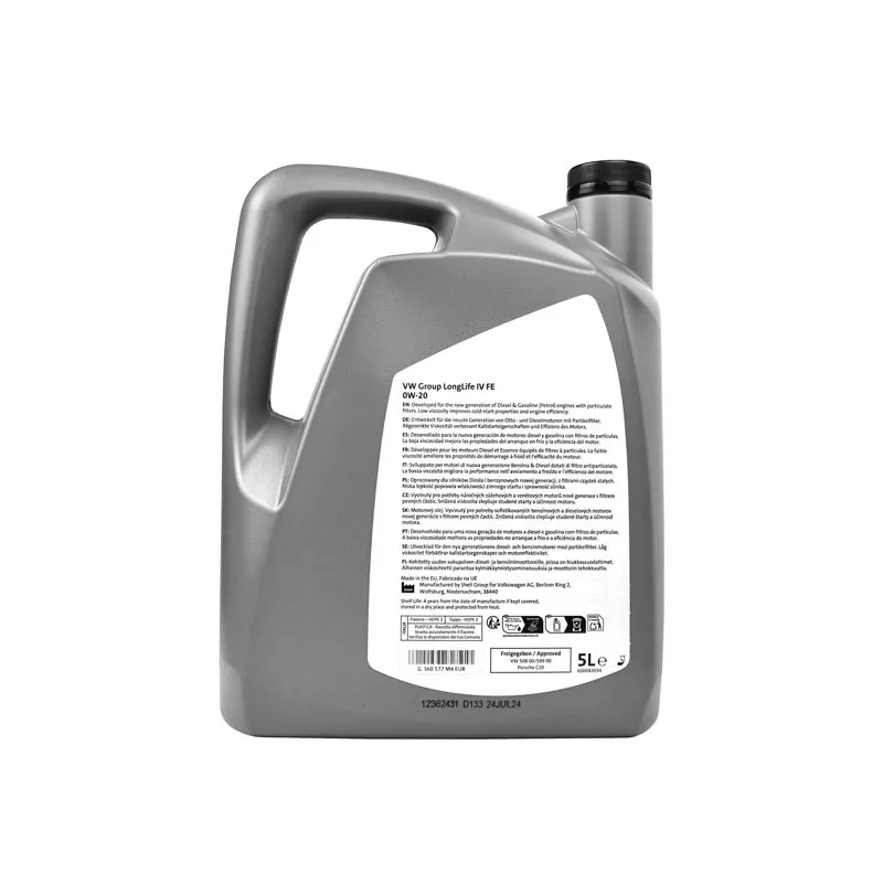 Huile moteur LL IV FE 0W20 - 5L OE G S60 577 M4 - Visuel 1