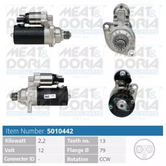 Démarreur MEAT & DORIA OEM 02M911021AX