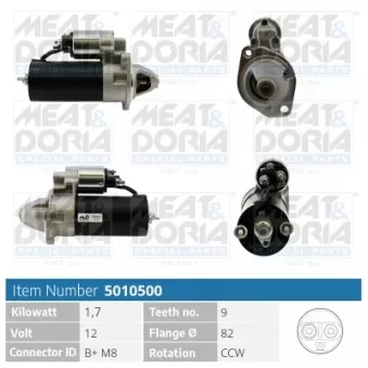 Démarreur MEAT & DORIA 5010500 pour PORSCHE 944 3.0 S2 - 211cv