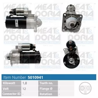 Démarreur MEAT & DORIA 5010941 pour IVECO DAILY 2.0 CRD 4x4 - 140cv