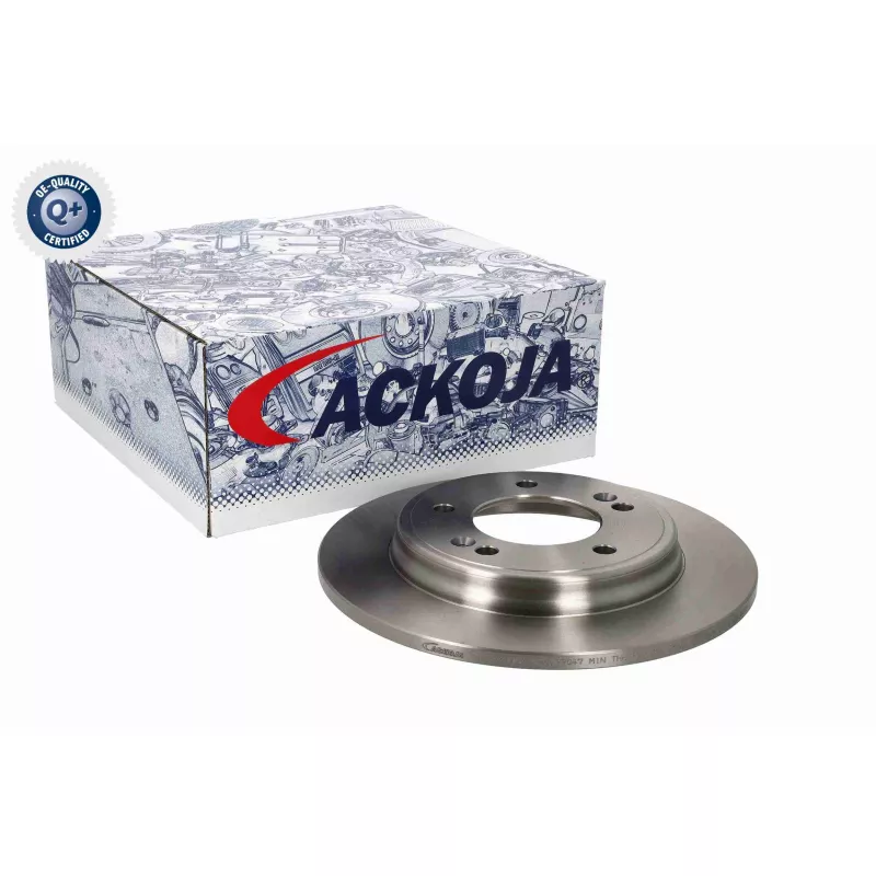 Jeu de 2 disques de frein arrière ACKOJA A53-40008 - Visuel 1