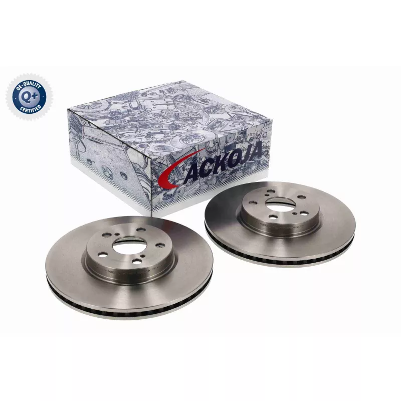 Jeu de 2 disques de frein avant ACKOJA A70-80027 - Visuel 1