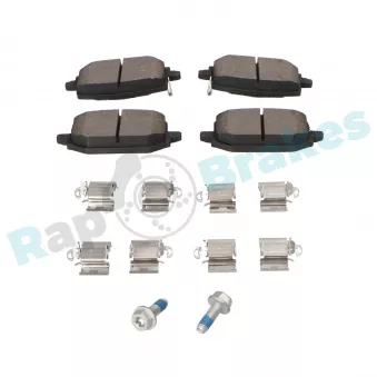 Jeu de 4 plaquettes de frein arrière RAP BRAKES OEM D40606RA0B