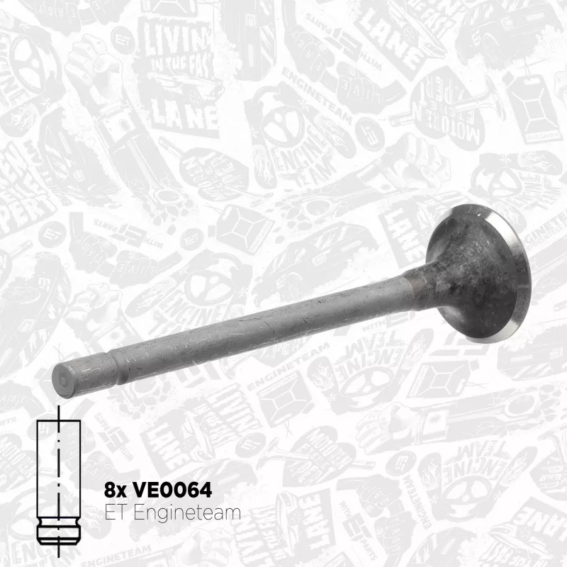Kit de soupapes, soupapes d'admission/d'échappement ET ENGINETEAM VS0007 - Visuel 2