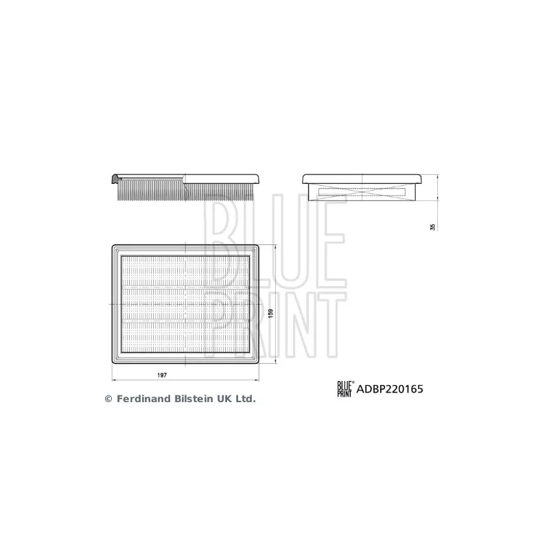 Filtre à air BLUE PRINT ADBP220165 - Visuel 2