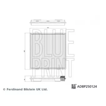 Filtre, air de l'habitacle BLUE PRINT ADBP250124