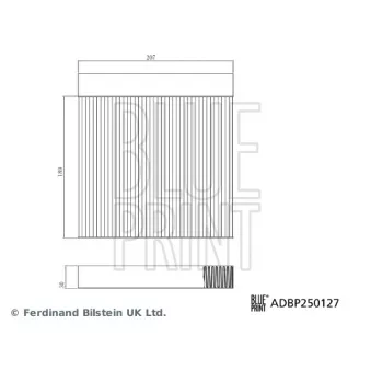 Filtre, air de l'habitacle BLUE PRINT ADBP250127