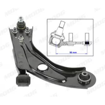 Triangle ou bras de suspension (train avant) MOOG OEM 9807914180