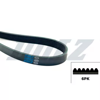 DOLZ 05KD6PK1027E - Courroie trapézoïdale à nervures
