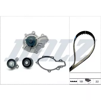 Pompe à eau + kit de courroie de distribution DOLZ [KD170]