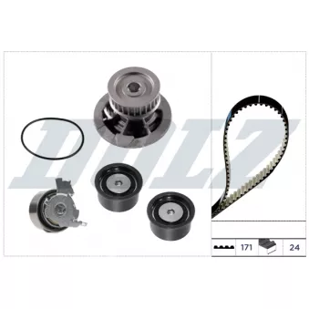 Pompe à eau + kit de courroie crantée DOLZ KD325 pour DAEWOO LEGANZA 2.2 16V - 136cv