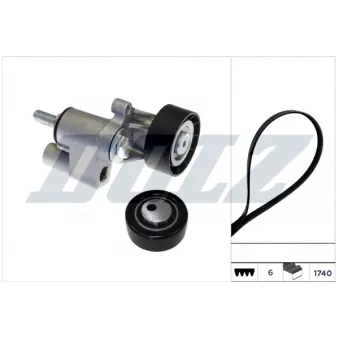 Jeu de courroies trapézoïdales à nervures DOLZ SKD313A pour CITROEN ZX 1.9 D - 68cv