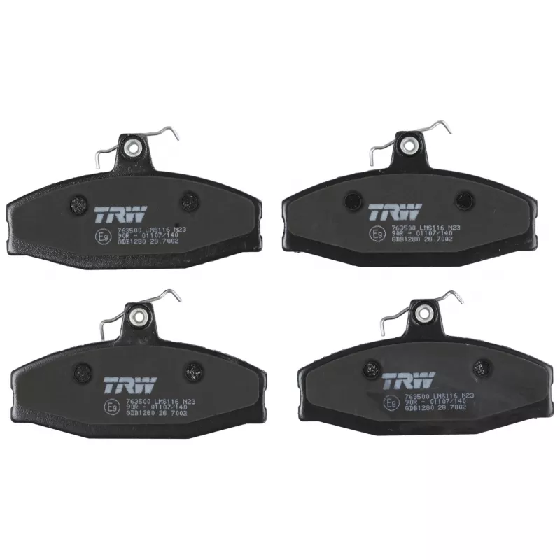 Jeu de 4 plaquettes de frein avant TRW GDB1280 - Visuel 1