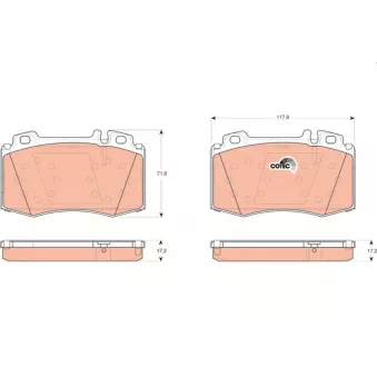 Jeu de 4 plaquettes de frein avant TRW OEM 0034201820