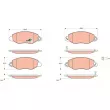 TRW GDB1461 - Jeu de 4 plaquettes de frein avant