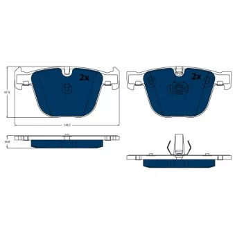 Jeu de 4 plaquettes de frein arrière TRW OEM 2339292