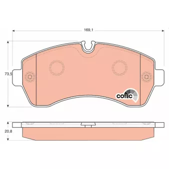 Jeu de 4 plaquettes de frein avant TRW OEM 0044206820