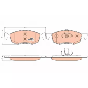 Jeu de 4 plaquettes de frein avant TRW OEM 6001549803