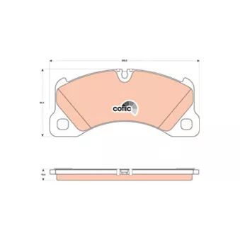 Jeu de 4 plaquettes de frein avant TRW OEM 97035194903