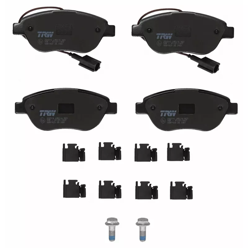 Jeu de 4 plaquettes de frein avant TRW GDB1829 - Visuel 1