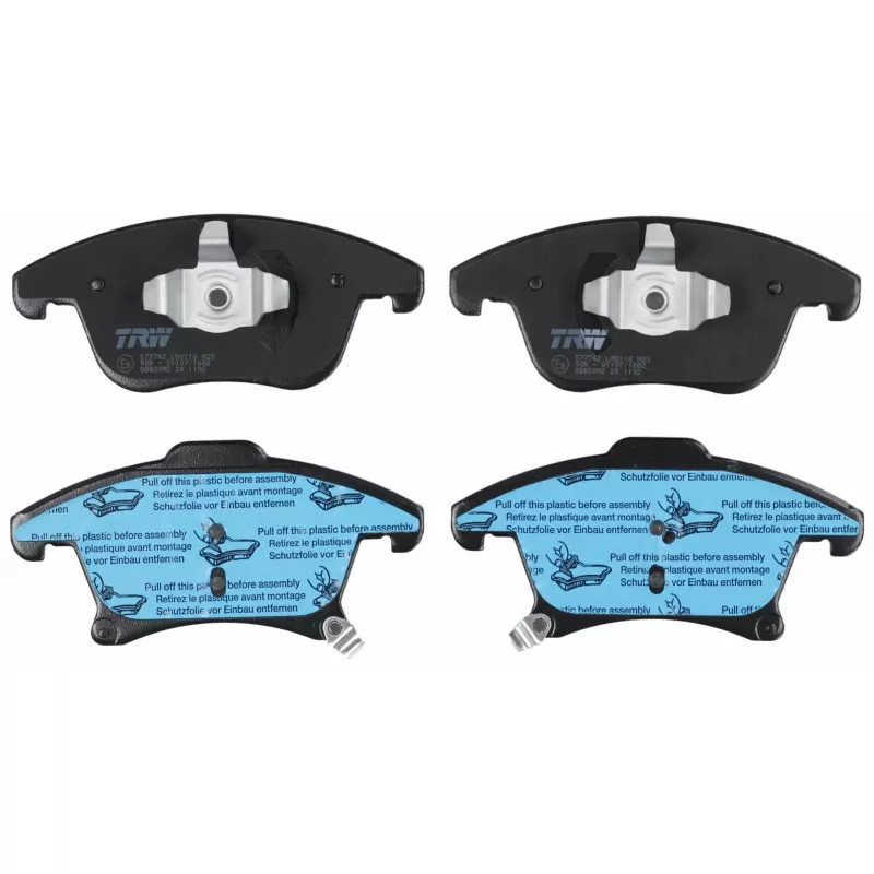 Jeu de 4 plaquettes de frein avant TRW GDB2092 - Visuel 1