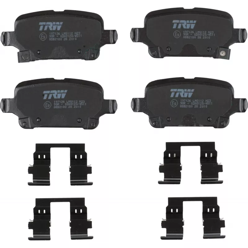Jeu de 4 plaquettes de frein arrière TRW GDB2180 - Visuel 1