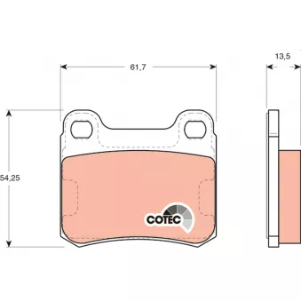 Jeu de 4 plaquettes de frein arrière TRW OEM A0014200120