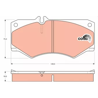 Jeu de 4 plaquettes de frein avant TRW OEM A0014201420